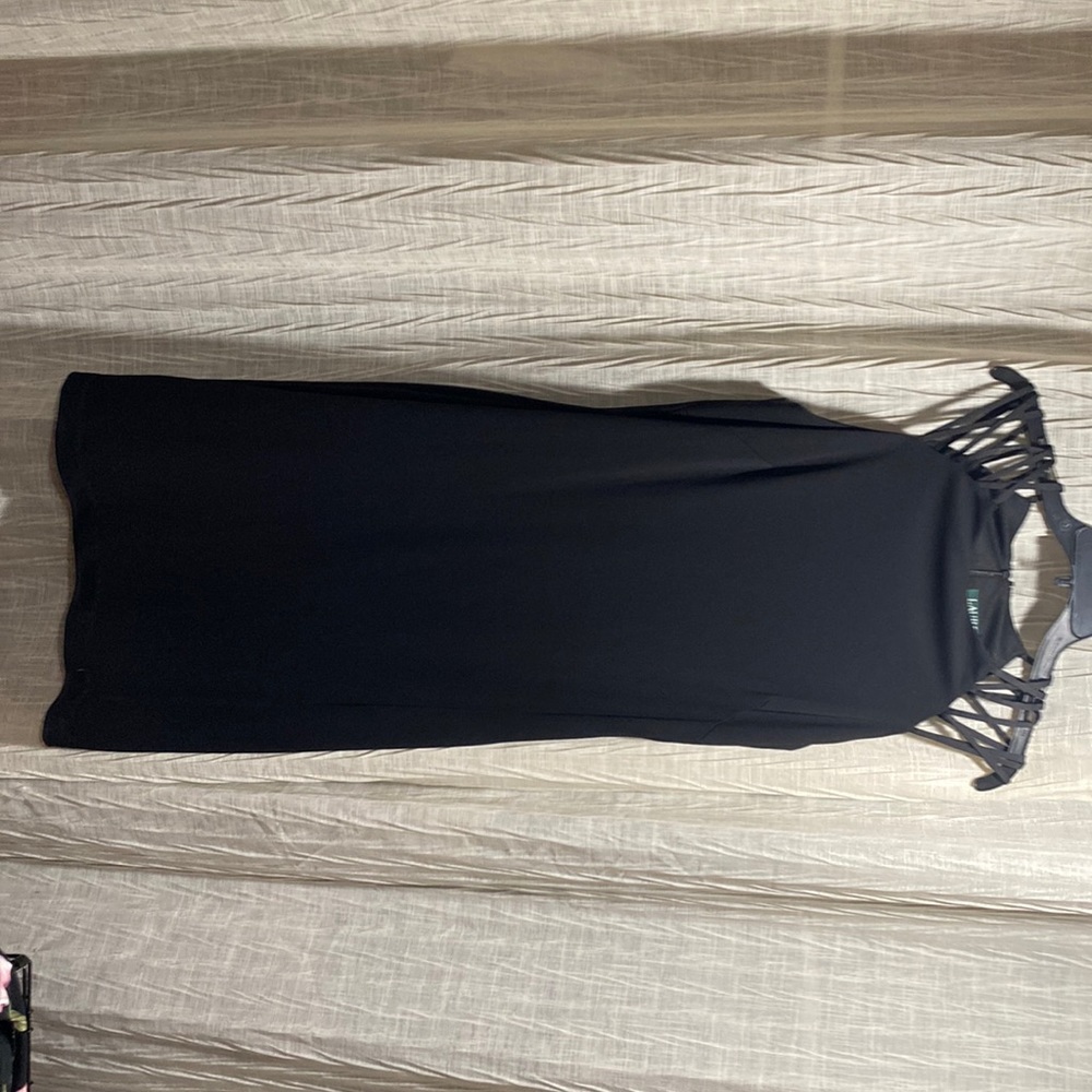 Black Ralph Lauren high neck sleeveless dress!